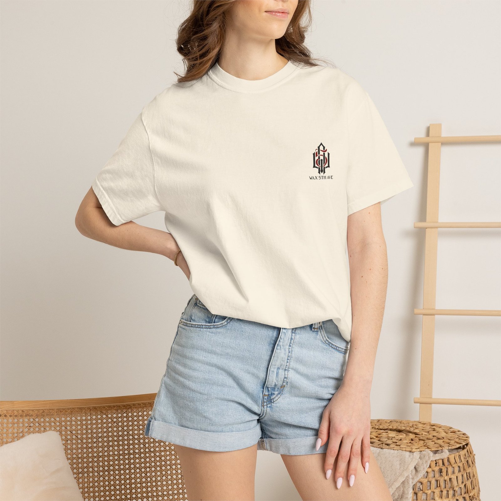 Wax 5th Ave Gothic Logo T-Shirt - Image 8