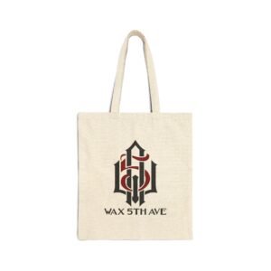 Wax 5th Ave Logo Cotton Tote Bag — Vintage Gothic Monogram Eco Shopper