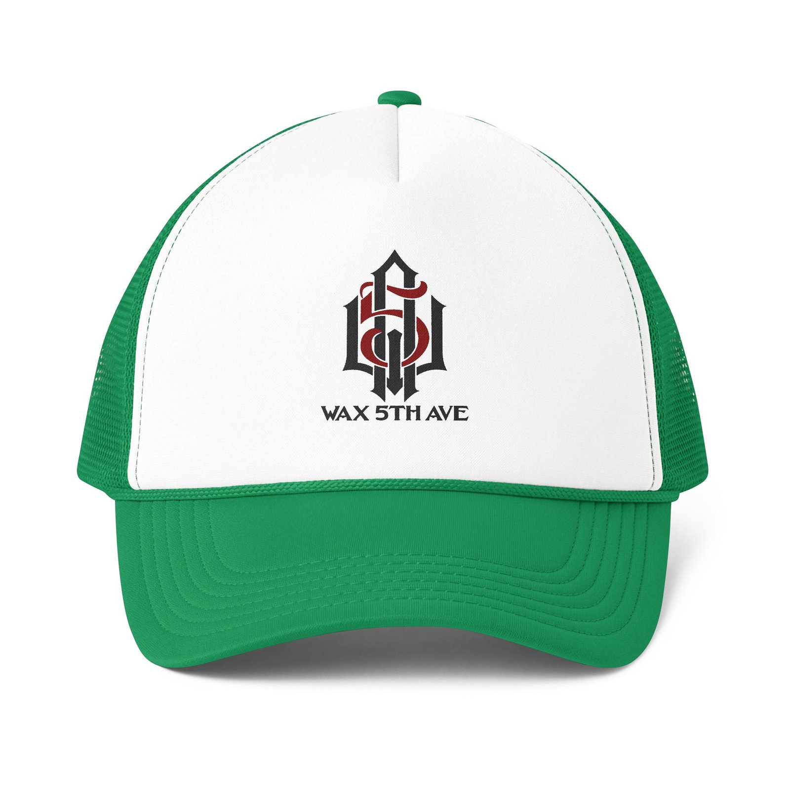 Wax 5th Ave Trucker Cap — Embroidered Logo Foam Mesh-Back Hat - Image 6