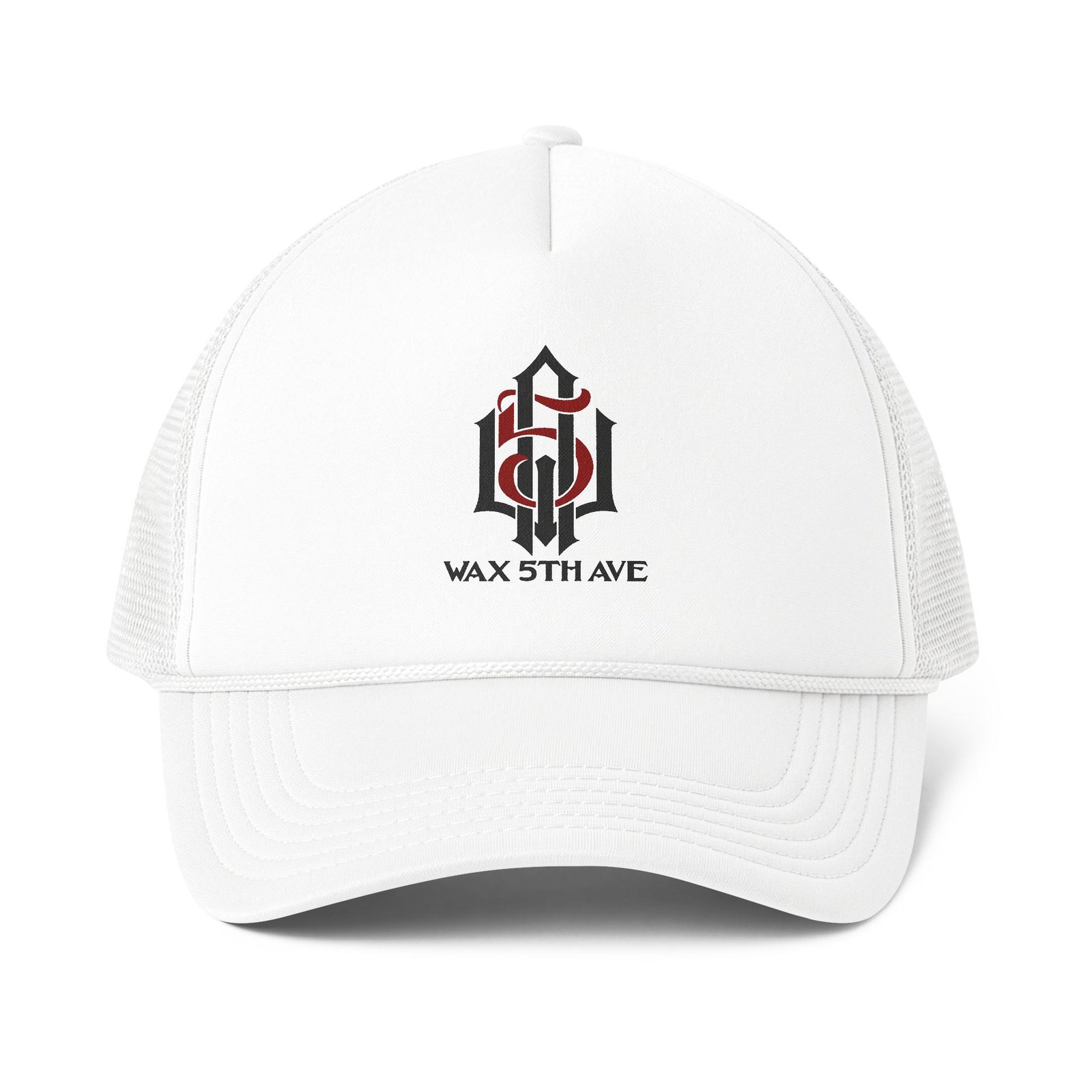 Wax 5th Ave Trucker Cap — Embroidered Logo Foam Mesh-Back Hat - Image 3