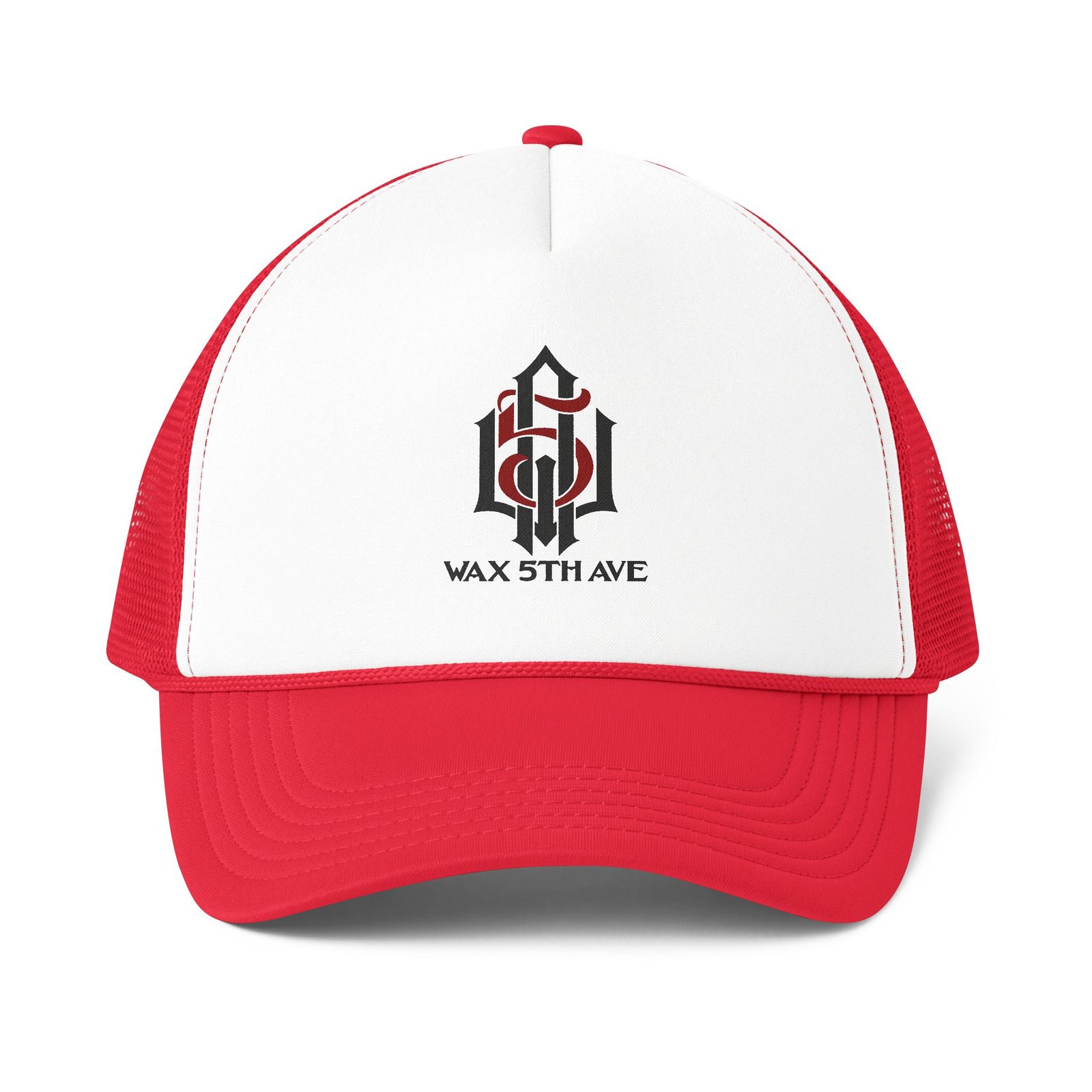 Wax 5th Ave Trucker Cap — Embroidered Logo Foam Mesh-Back Hat - Image 4